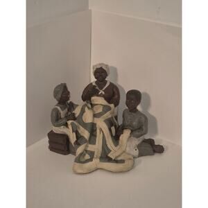Sarah's Attic African American Black Heritage Figurine Quilting Women